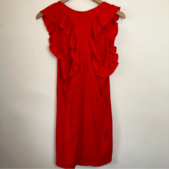 Current Elliott The Cadence Flirty Ruffle Racerback Scoop Neck Cotton Dress Y2K - Picture 4 of 6